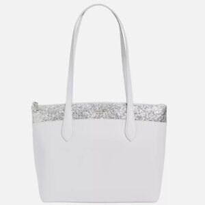 Kate Spade New York Flash Grey Glitter Tote Bag